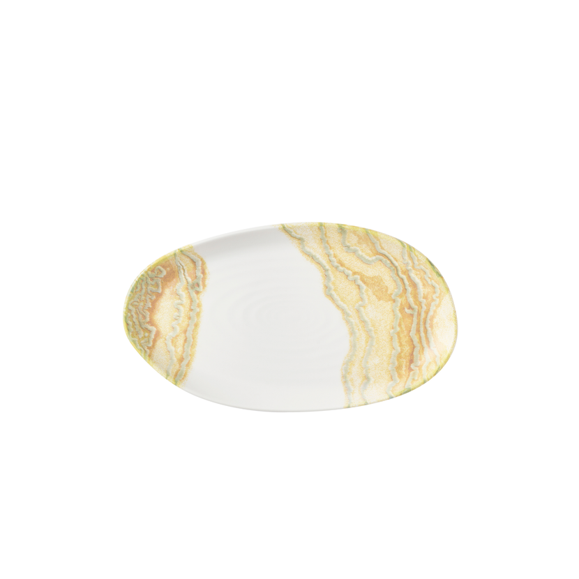 Churchill Tide Gold Natural langwerpig bord 26 x 15 cm – goudkleurig porseleinen bord voor cafes en bars