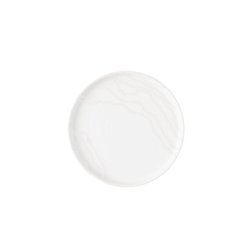 Churchill Tide White bord met rand 26 cm – wit porseleinen bord voor koffie en thee