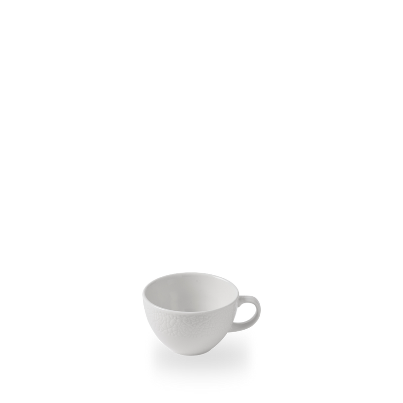 Churchill Viana Profile theekopje 230 ml – wit porseleinen kopje met reliëf voor thee en koffie
