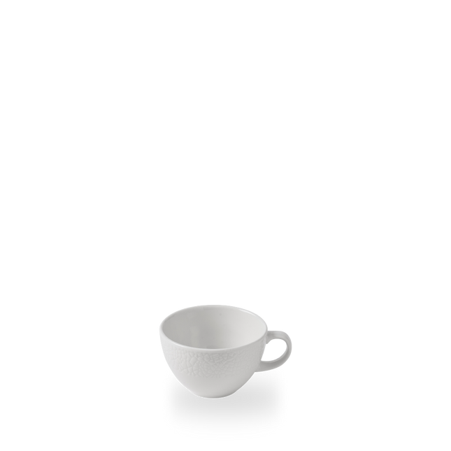 Churchill Viana Profile theekopje 230 ml – wit porseleinen kopje met reliëf voor thee en koffie