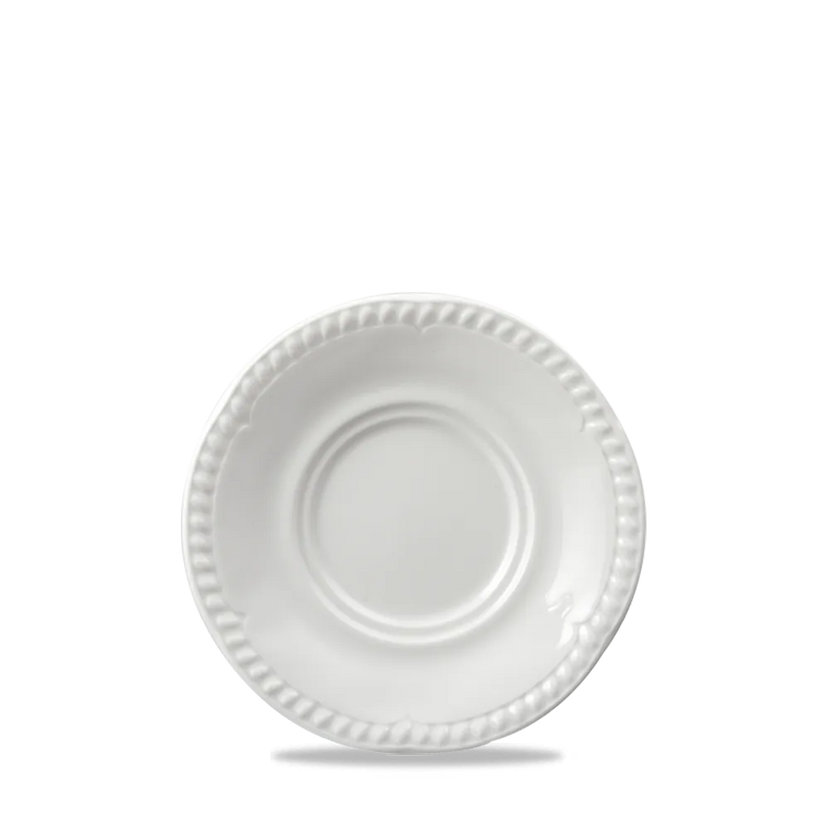 Churchill Buck'Ham consommé onderschotel Ø 15,2 cm – wit porseleinen onderzetter voor consomméschaaltjes in de horeca