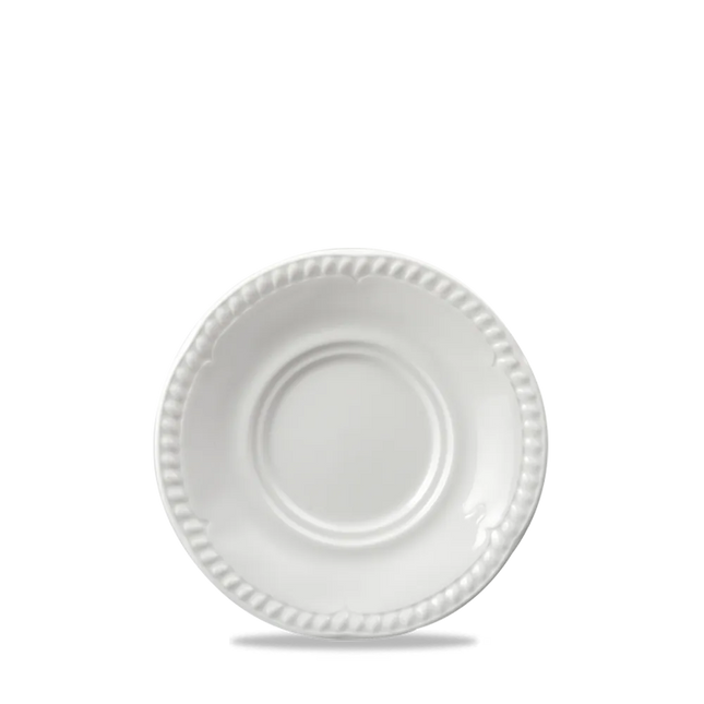 Churchill Buck'Ham consommé onderschotel Ø 15,2 cm – wit porseleinen onderzetter voor consomméschaaltjes in de horeca
