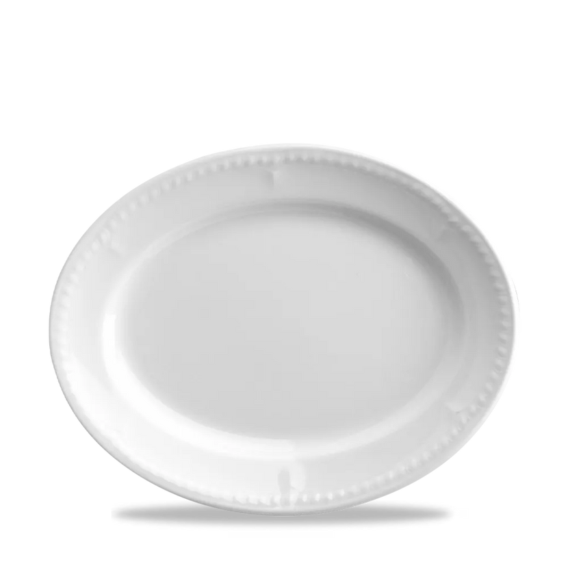 Churchill Buck'Ham ovaal bord 25 cm – wit porseleinen serveerbord voor restaurants en hotels