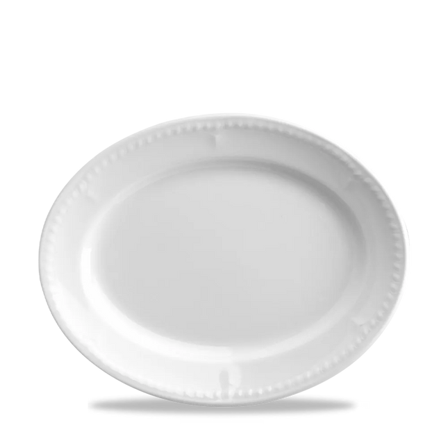 Churchill Buck'Ham ovaal bord 25 cm – wit porseleinen serveerbord voor restaurants en hotels