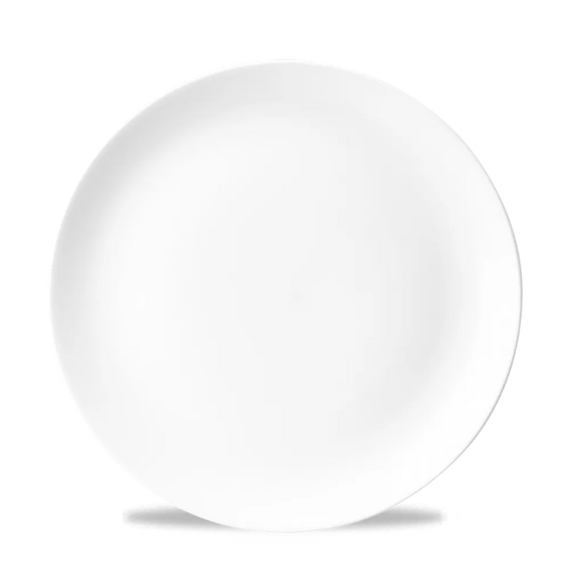 Churchill White Evolve coupebord Ø 22,9 cm – randloos porseleinen bord voor horeca en hotels