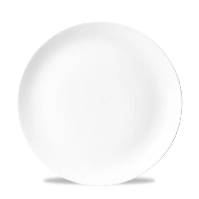 Churchill White Evolve coupebord Ø 22,9 cm – randloos porseleinen bord voor horeca en hotels