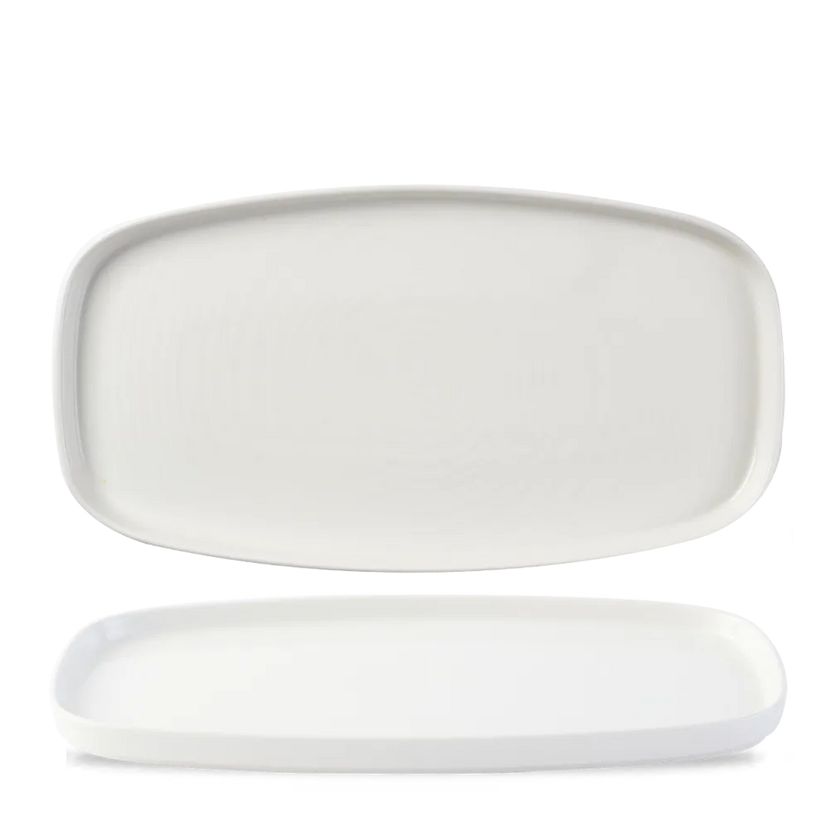 Churchill White chef's bord langwerpig 30 x 15,4 cm – porseleinen bord voor fine dining