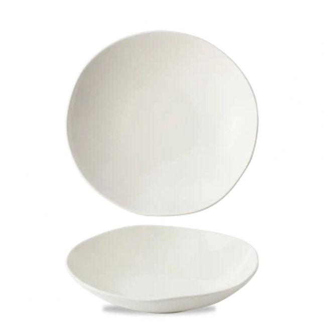 Churchill Envisage White Natural kom Ø 22 cm – wit porseleinen kom met organische rand voor horeca
