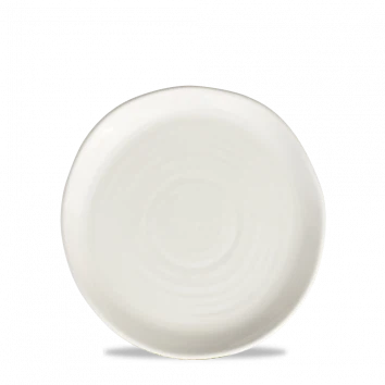 Churchill Envisage White Natural bord Ø 17 cm – wit porseleinen bord met organische rand voor restaurants