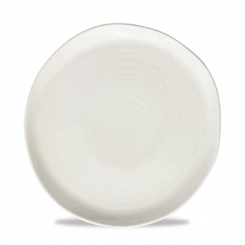 Churchill Envisage White Natural bord Ø 26 cm – wit porseleinen bord met organische rand voor buffetten
