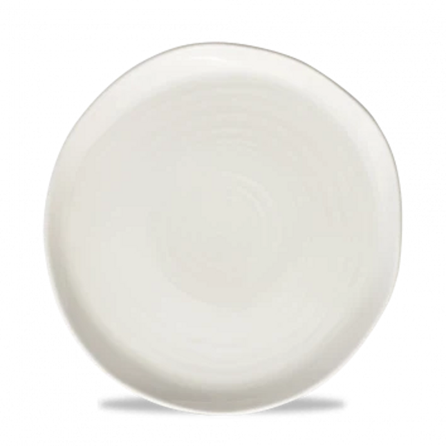 Churchill Envisage White Natural bord Ø 26 cm – wit porseleinen bord met organische rand voor buffetten