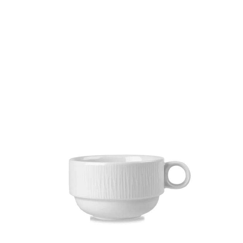 Churchill Bamboo stapelbaar kopje 296 ml – gespikkeld porseleinen kopje voor koffie in restaurants