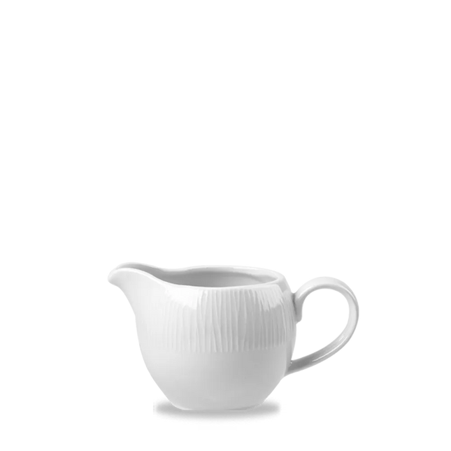 Churchill Bamboo schenkkan 237 ml – gespikkeld porseleinen kannetje voor melk en siroop in de horeca