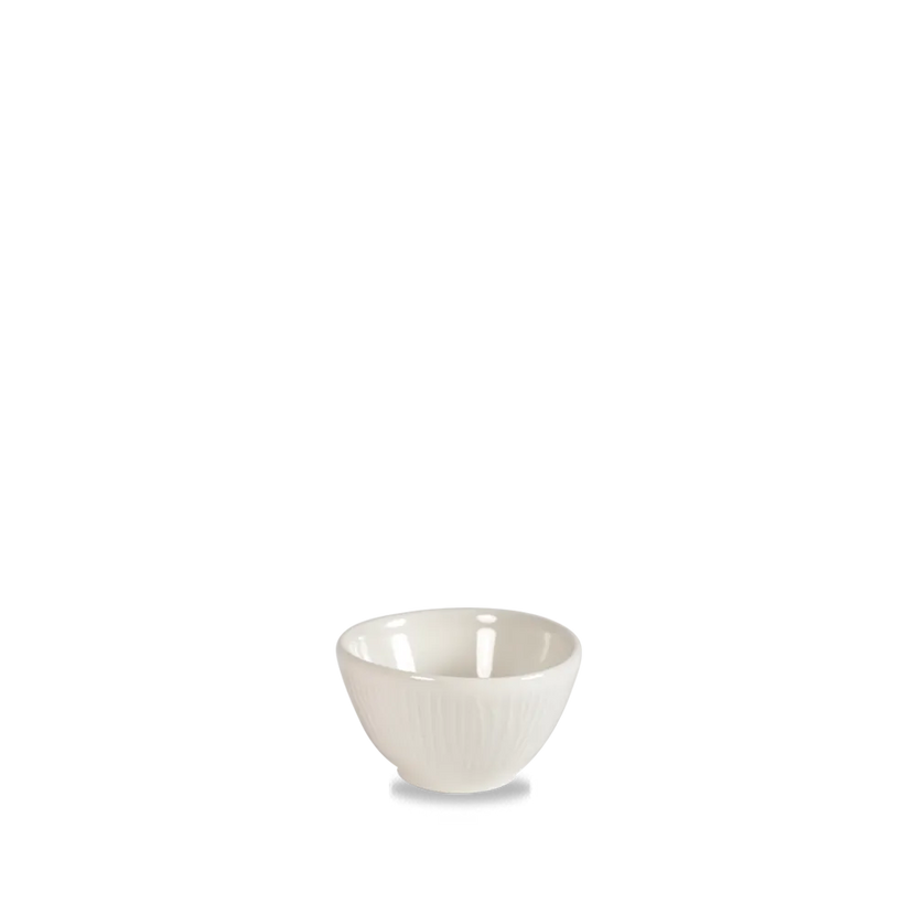 Churchill Bamboo dippotje 59 ml – klein gespikkeld porseleinen sauspotje voor dips in restaurants