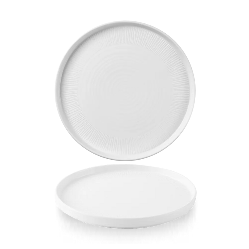 Churchill Bamboo keramisch bord met rand Ø 21 cm – bord voor voorgerechten in restaurants
