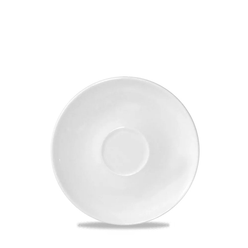 Churchill Ultimo coupeschotel groot Ø 16 cm – randloos wit porseleinen schotel voor cappuccino