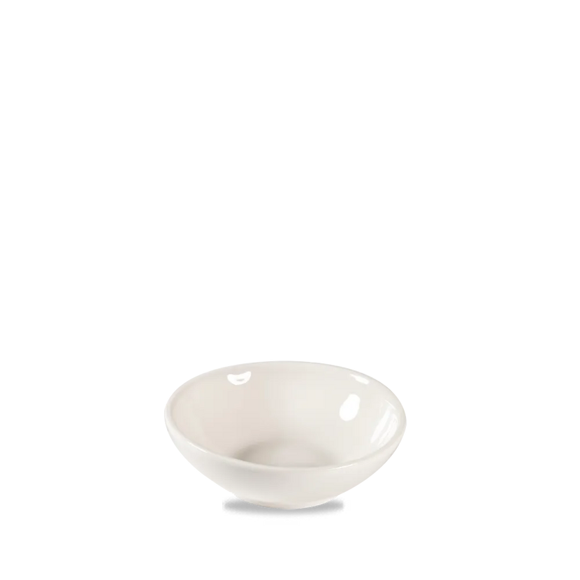 Churchill Contour ondiepe kom 177 ml – wit porseleinen kommetje voor bijgerechten in restaurants