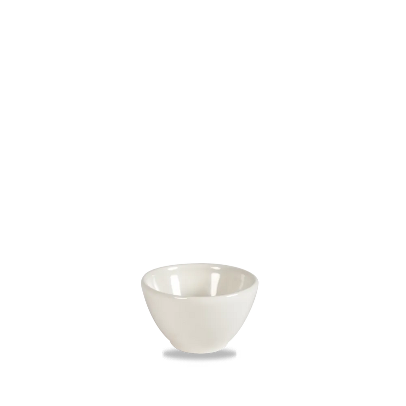 Churchill Contour dippotje 59 ml – wit porseleinen sauspotje voor dips in restaurants