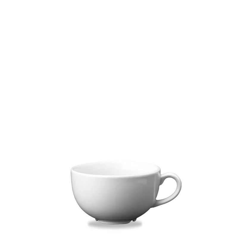Churchill White cappuccinokopje 355 ml – groot wit porseleinen kopje voor cappuccino in cafés