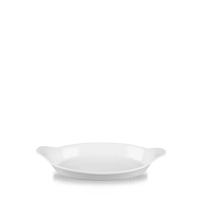 Churchill Cookware ovale oorschaal 23,2 x 12,5 cm – ovenvast wit porseleinen schaaltje voor tapas