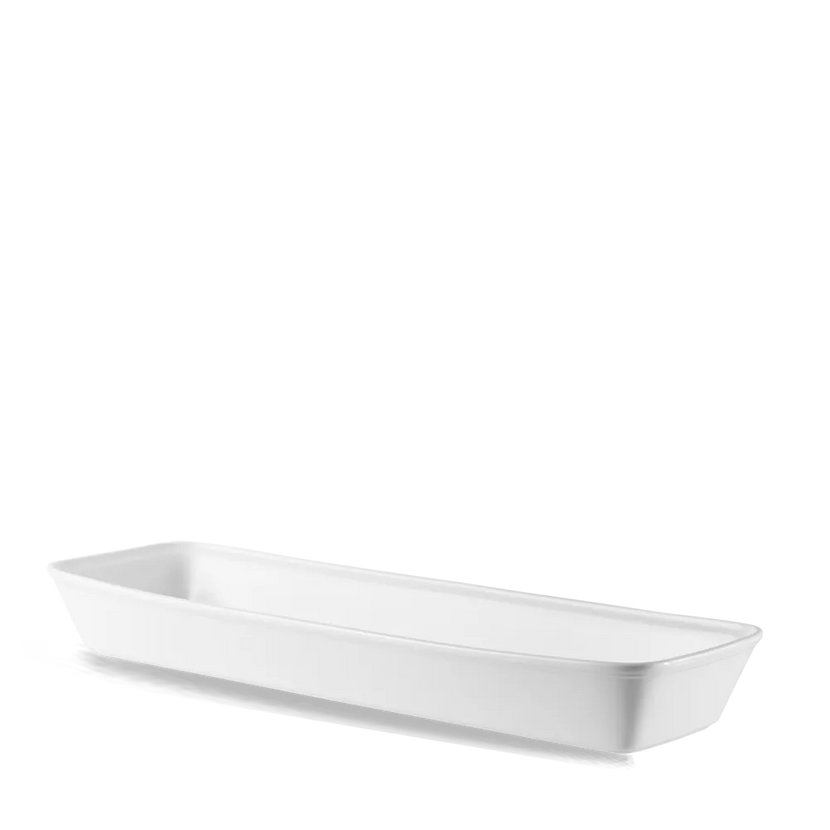 Churchill Cookware rechthoekige ovenschaal 21 x 6,5 cm – ovenvast wit porseleinen bakschaaltje