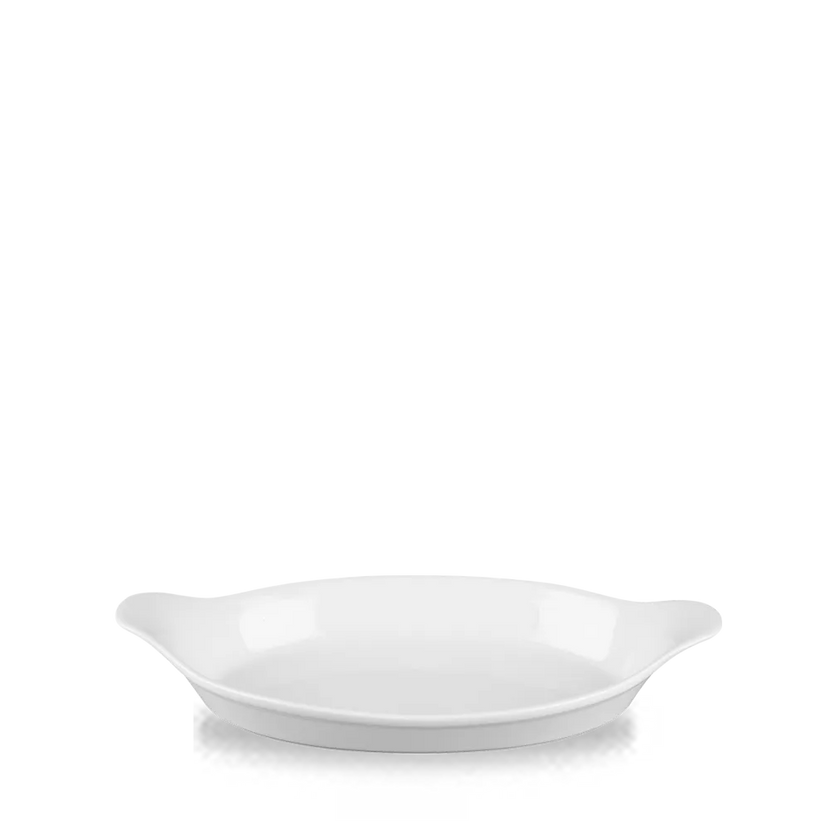 Churchill Cookware ovale oorschaal 28 cm – ovenvast wit porseleinen serveerschaal voor restaurants