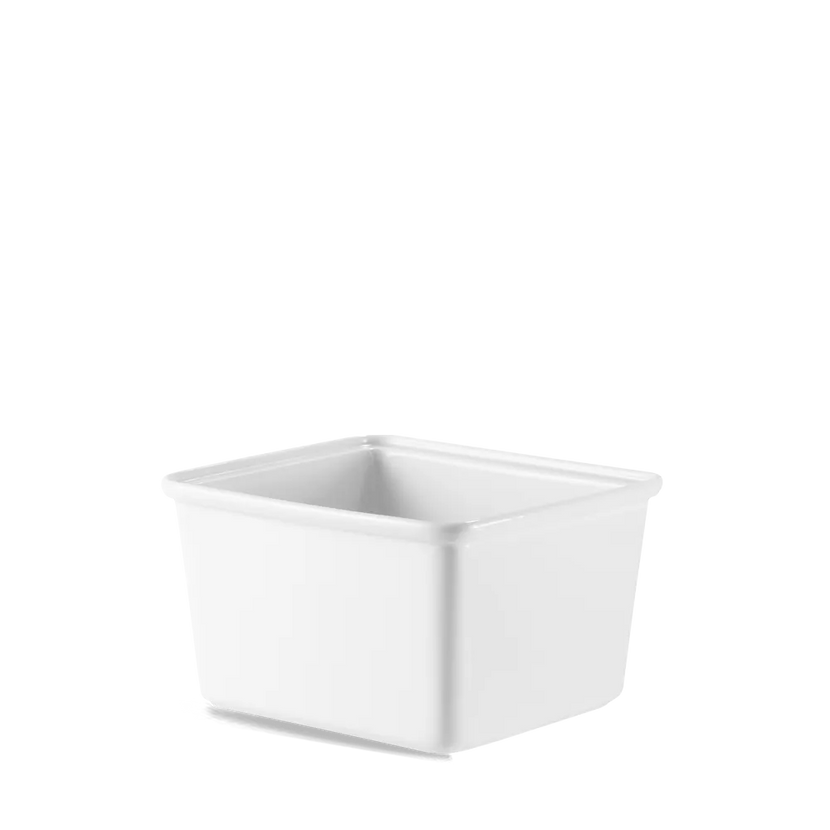 Churchill Cookware rechthoekige stoofschaal 18 cm – ovenvast wit porseleinen ovenschaal