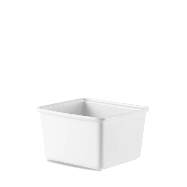 Churchill Cookware rechthoekige stoofschaal 18 cm – ovenvast wit porseleinen ovenschaal