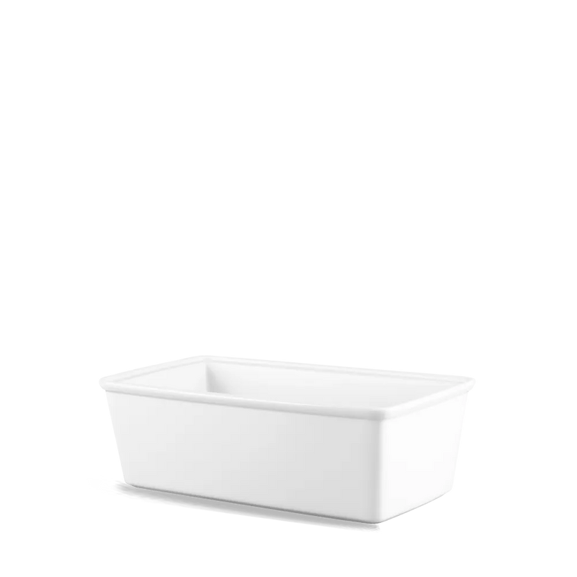 Churchill Cookware grote rechthoekige stoofschaal 4164 ml – ovenvast wit porseleinen ovenschaal voor buffet