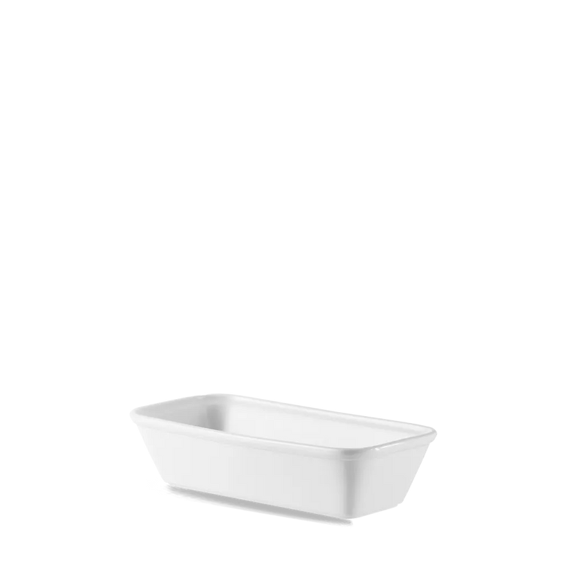 Churchill Cookware rechthoekige ovenschaal 13 cm – klein ovenvast wit porseleinen bakschaaltje