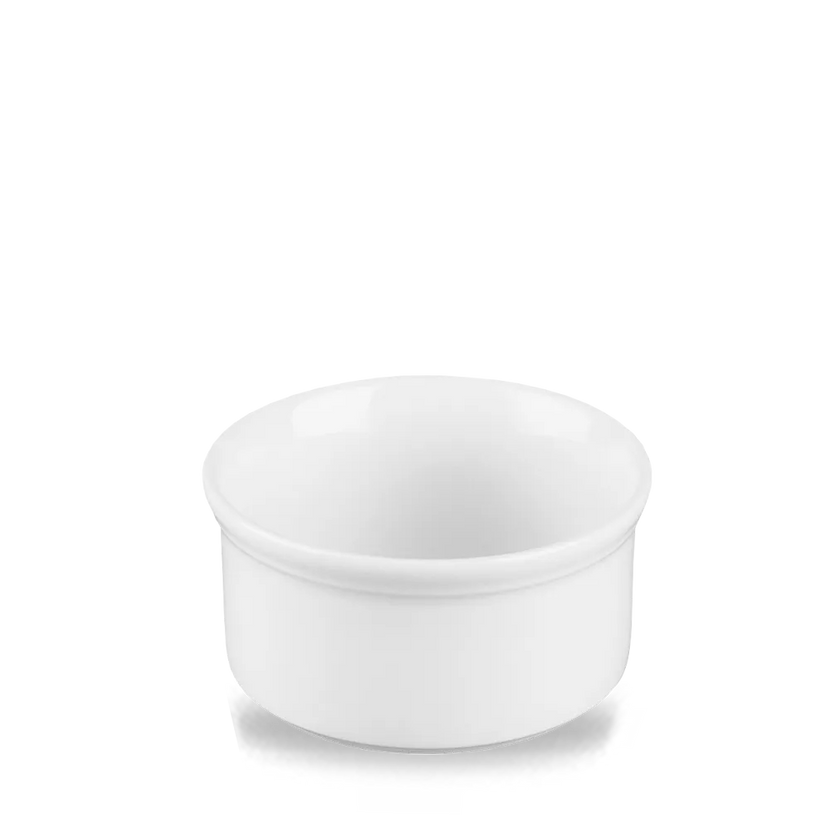 Churchill Cookware soufflé-schaaltje 355 ml – ovenvast wit porseleinen bakschaaltje voor desserts