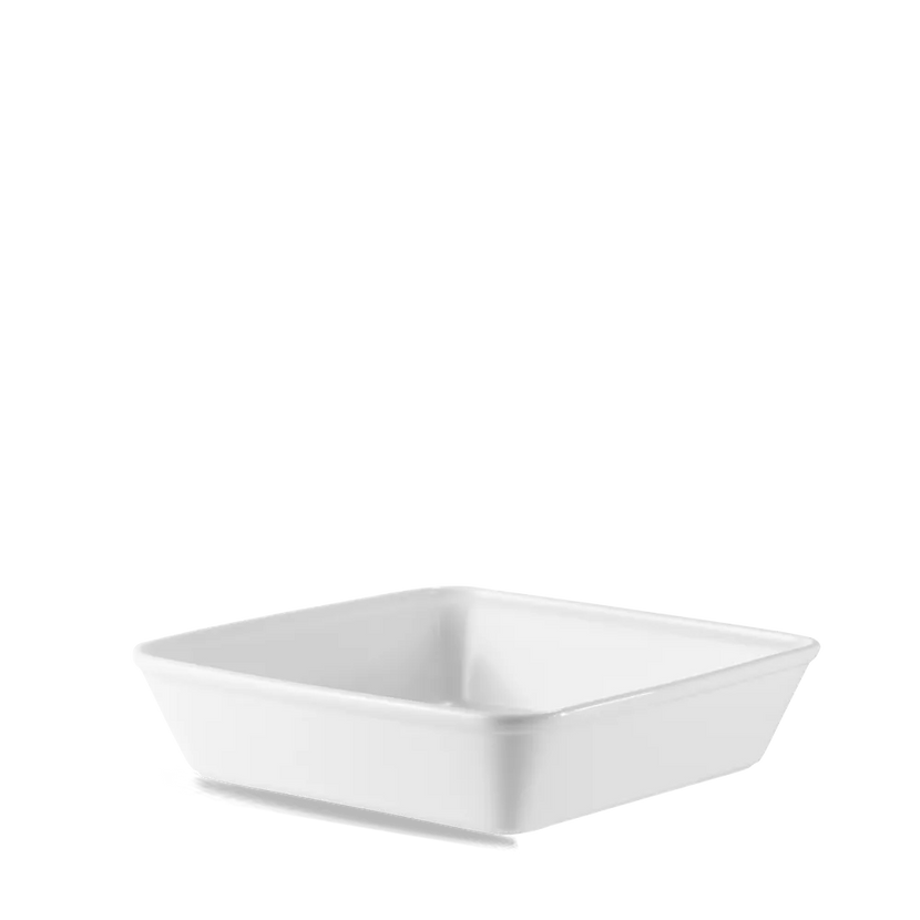 Churchill Cookware vierkante ovenschaal 25 cm – ovenvast wit porseleinen bakschaal voor restaurants