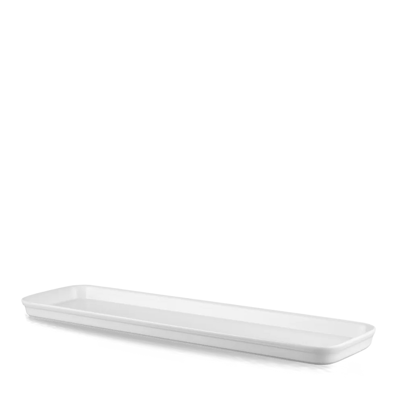 Churchill Cookware platte serveerschaal 21 x 15 cm – ovenvast wit porseleinen buffetschaal