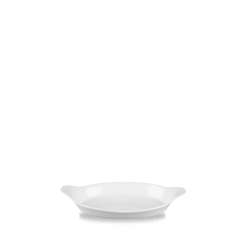 Churchill Cookware kleine ovale oorschaal 20,5 x 11,3 cm – ovenvast wit porseleinen schaaltje