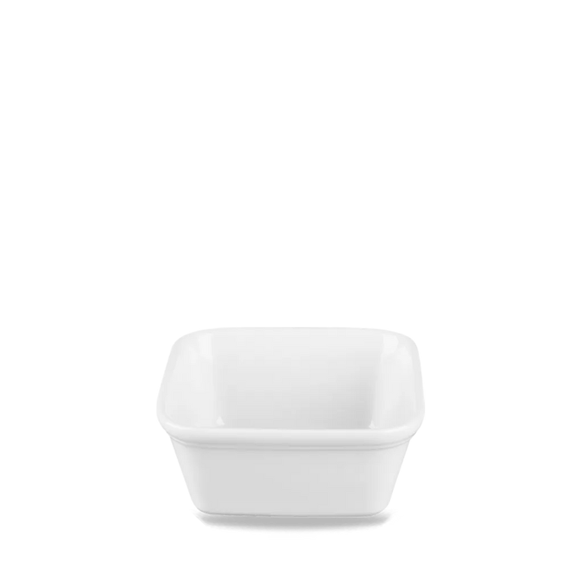 Churchill Cookware vierkante pieschaal 467 ml – ovenvast wit porseleinen taartschaaltje