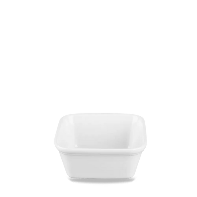 Churchill Cookware vierkante pieschaal 467 ml – ovenvast wit porseleinen taartschaaltje