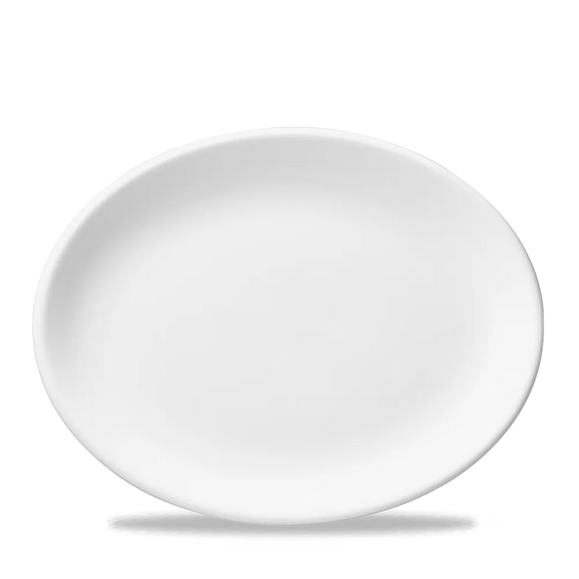 Churchill White ovaal bord 36 cm – extra groot wit porseleinen serveerbord voor de horeca