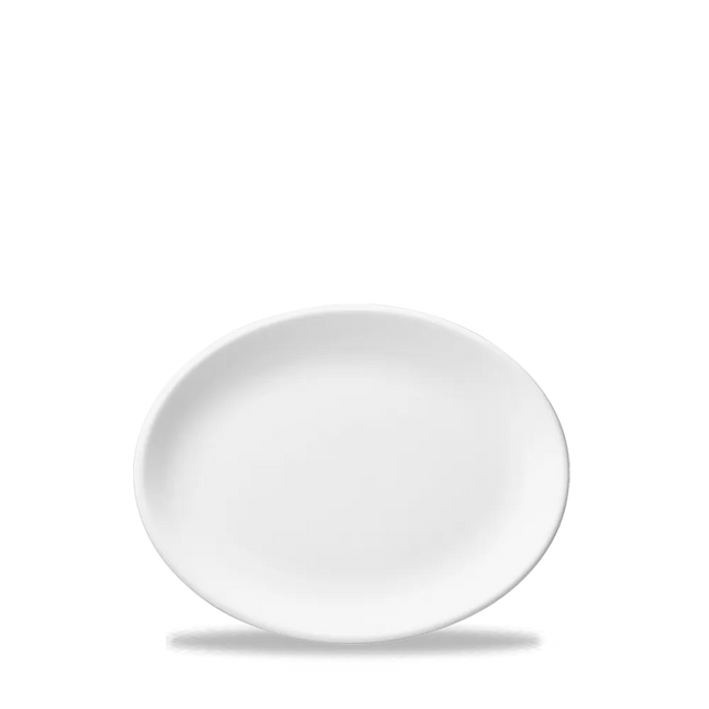Churchill White ovaal bord met juskom 20 cm – wit porseleinen combibord voor restaurants