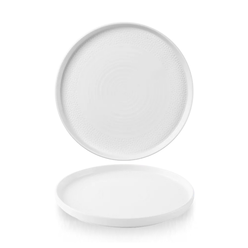 Churchill Isla bord met rand Ø 21 cm – porseleinen bord voor voorgerechten in de horeca