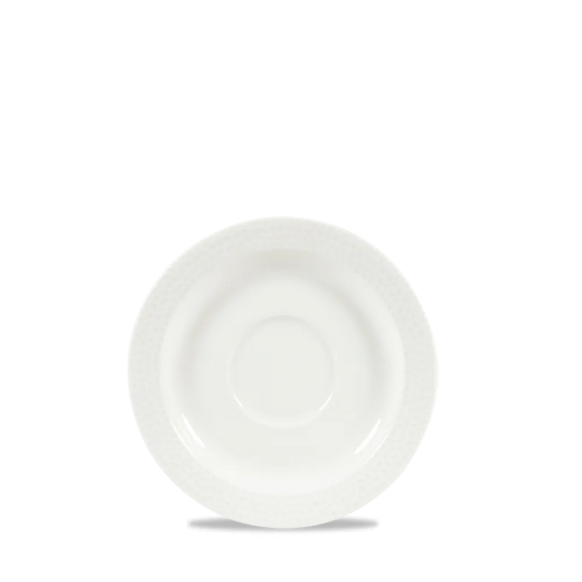 Churchill Isla Profile schotel Ø 13 cm – porseleinen schotel voor espressokopjes in de horeca