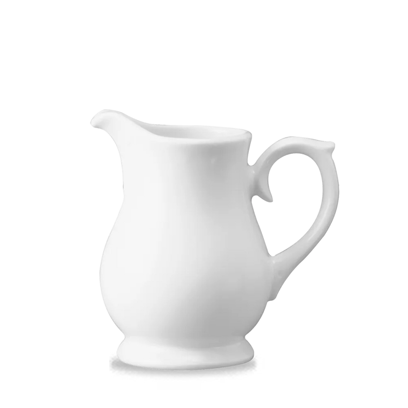 Churchill Sandringham schenkkan 560 ml – wit porseleinen kan voor melk en water in hotels en restaurants