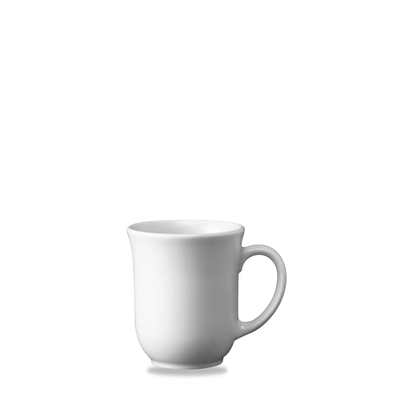 Churchill Elegant mok 296 ml – wit porseleinen mok met sierlijke vorm voor koffie in hotels