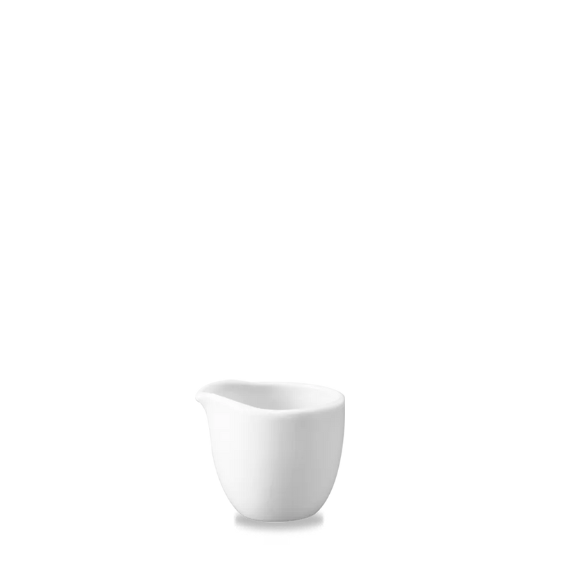 Churchill White mini kannetje zonder oor 89 ml – wit porseleinen sauskannetje voor restaurants