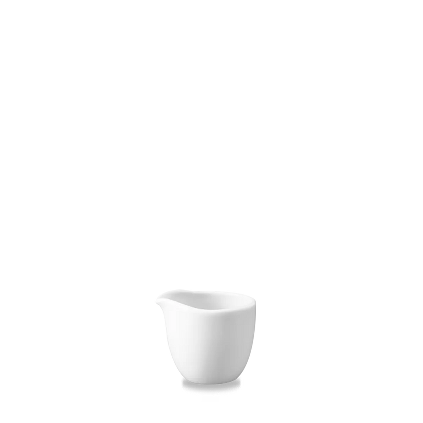 Churchill White mini kannetje zonder handvat 59 ml – porseleinen kannetje voor melk en saus