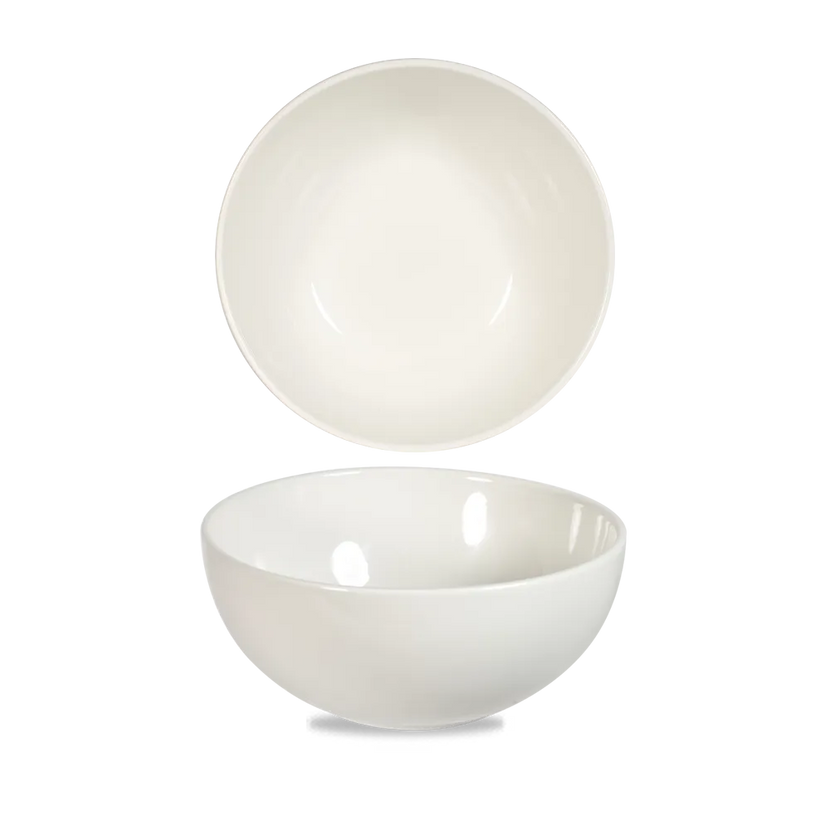 Churchill White noedelkom 1242 ml – grote wit porseleinen kom voor Aziatische gerechten in restaurants