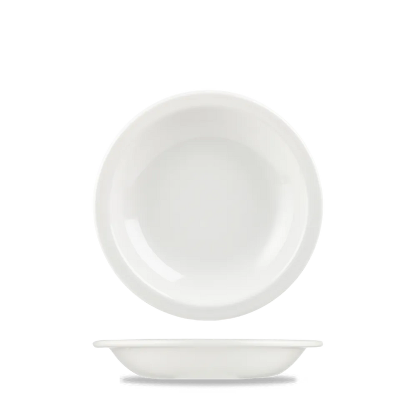 Churchill Nova soepbord met rand Ø 21 cm – wit porseleinen bord voor soep in restaurants en hotels