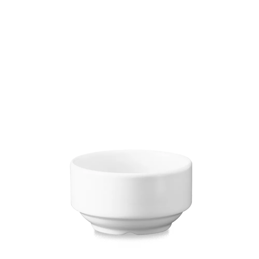 Churchill White consommékom zonder oor 414 ml – wit porseleinen bouilonkom voor fine dining