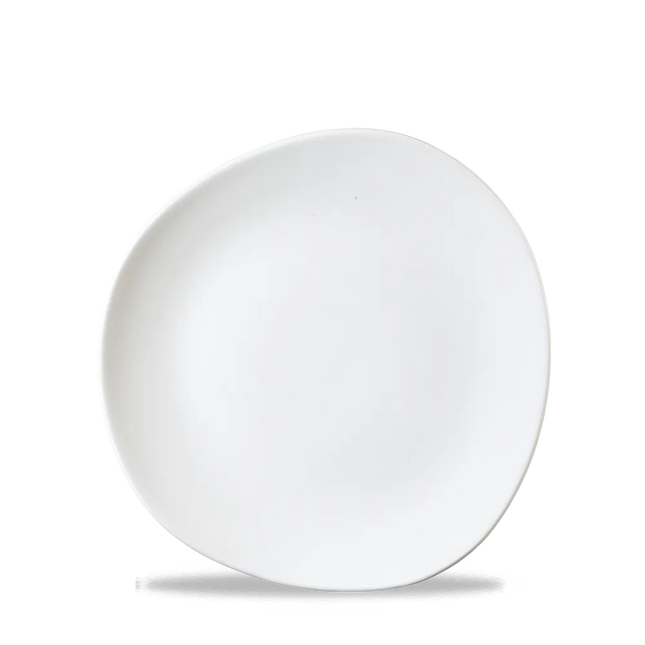 Churchill Round Trace bord Ø 26,4 cm – wit porseleinen bord met structuurrand voor restaurants