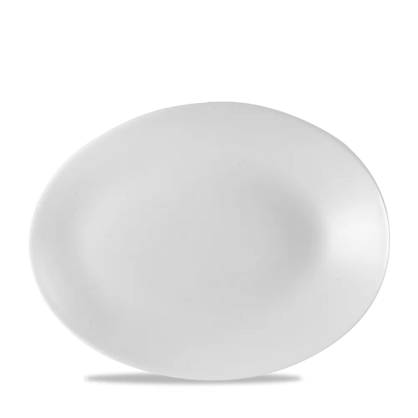 Churchill Oval Orb bord 29 x 22,7 cm – wit porseleinen designbord voor fine dining restaurants