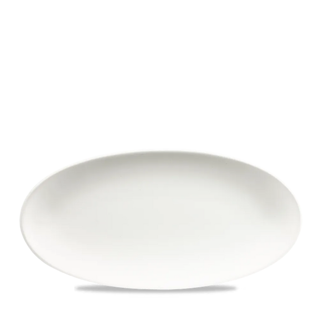 Churchill Oval chefsbord 29,9 x 15 cm – wit porseleinen presentatiebord voor chefs in restaurants